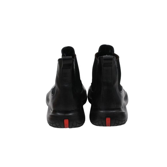 Prada Men Vintage Chelsea Boot US7.5 UK6.5 Black Leather Square Toe Mid Top AW99 - Picture 6 of 10